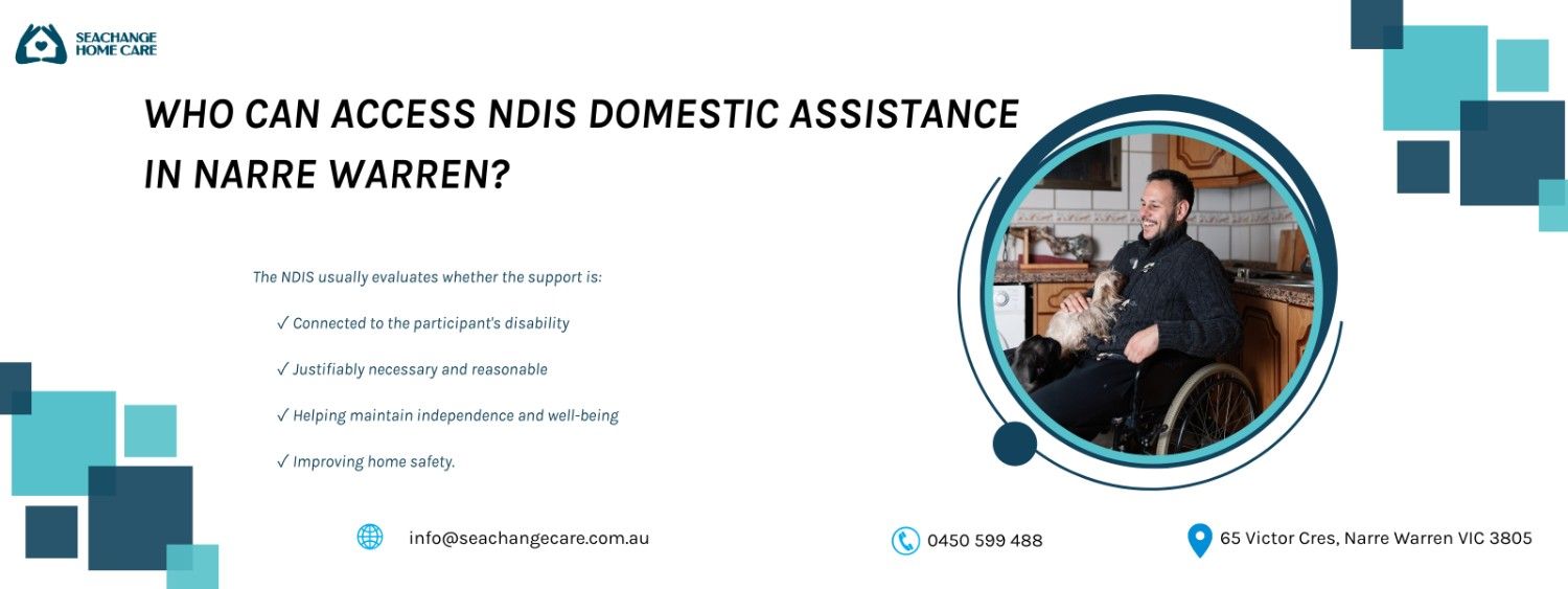 who can access domestic assistance in Narre Warren?